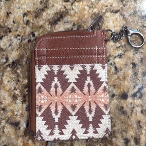 Wrangler Brown and Cream Geometric Wallet